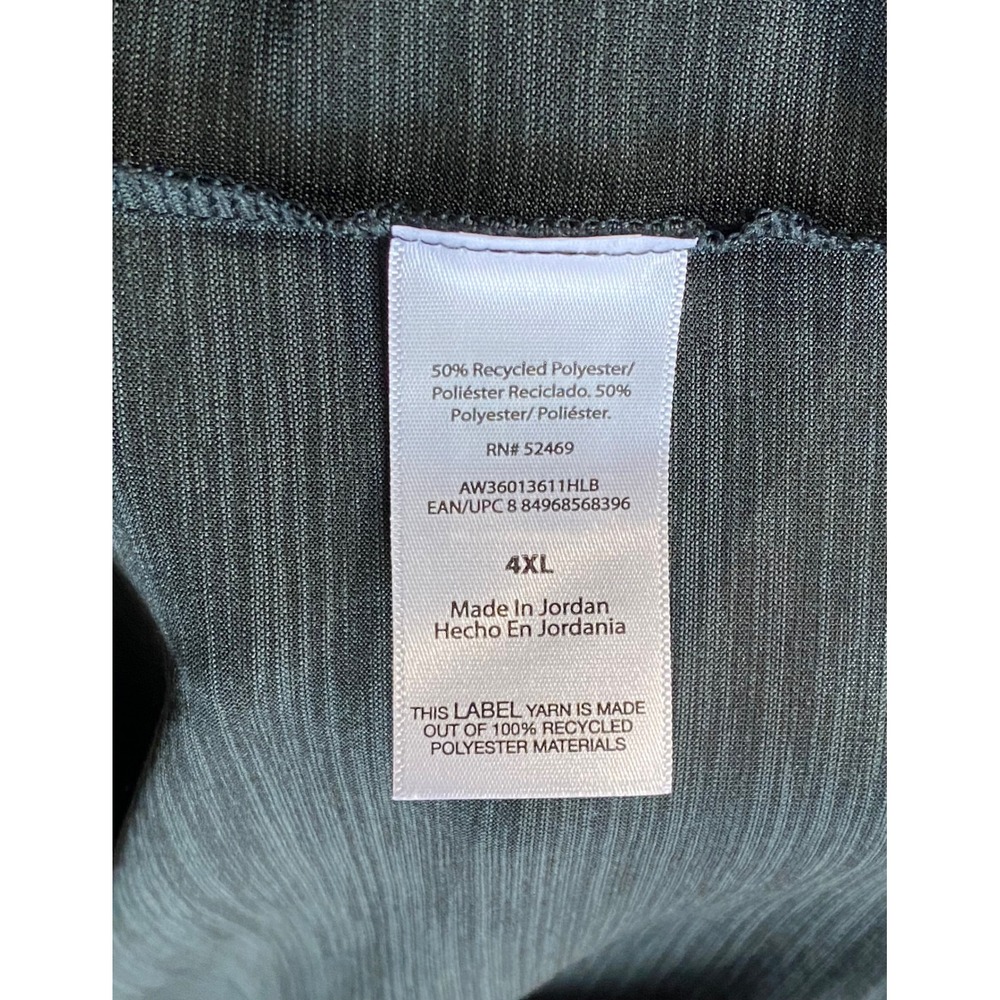 Athletic Works Mens Active Performance Jersey Tee 4XL Blackened Evergreen Stripe - Picture 7 of 8